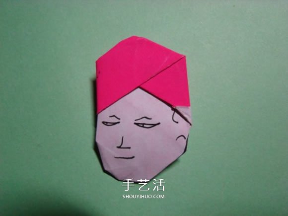 怎么折紙人物頭像圖解 戴帽子的人折法過程 -  rpnrmr.com