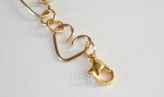 愛心手鏈的制作方法 金屬絲DIY心形手鏈教程 -  rpnrmr.com