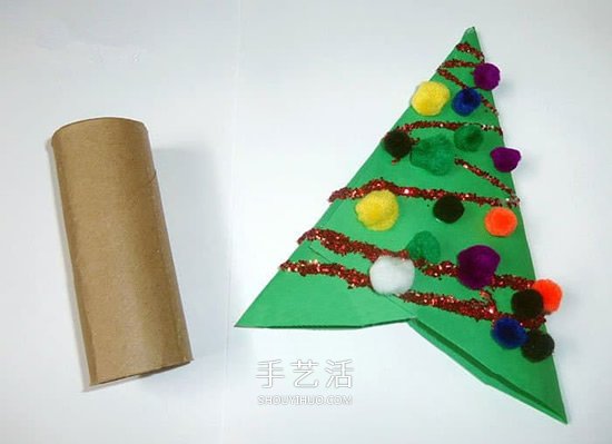 簡單圣誕樹掛飾的做法 用衛(wèi)生紙筒做圣誕樹 -  rpnrmr.com