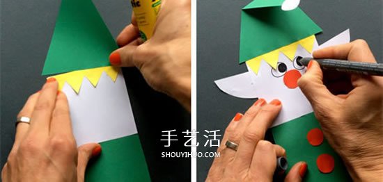 圣誕精靈掛飾手工制作 卡紙剪貼做圣誕小精靈 -  rpnrmr.com