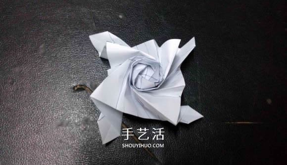 妮妮玫瑰的折法圖解 手工漂亮紙玫瑰折紙步驟 -  rpnrmr.com