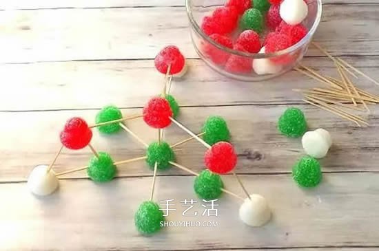 親子益智小游戲：用軟糖和牙簽搭建圣誕樹 -  rpnrmr.com