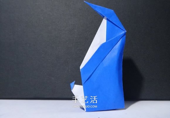 企鵝母子的折法圖解 一張紙折兩只企鵝步驟 -  rpnrmr.com