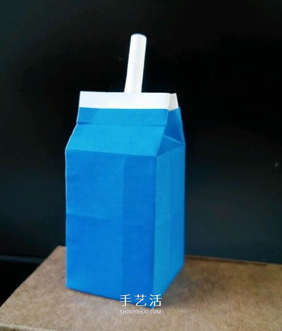 有趣的手工折紙教程 帶吸管牛奶盒的折法圖解 -  rpnrmr.com