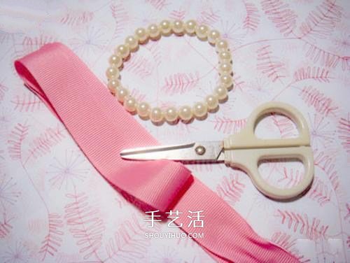 超簡單珍珠手鏈DIY 用緞帶給手鏈配個蝴蝶結(jié) -  rpnrmr.com