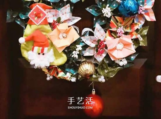 卷紙筒廢物利用 和紙花一起做漂亮圣誕花環(huán) -  rpnrmr.com