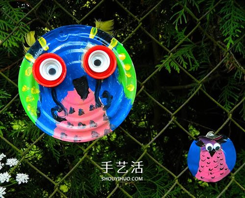 奶粉罐蓋子的廢物利用 手工制作可愛貓頭鷹 -  rpnrmr.com