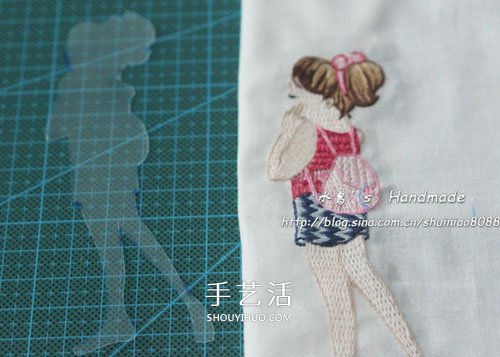 手工刺繡布藝書簽制作 可愛的小女孩書簽DIY -  rpnrmr.com