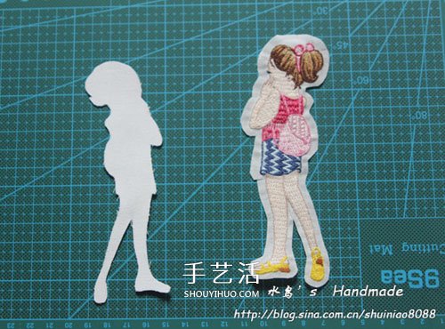 手工刺繡布藝書簽制作 可愛的小女孩書簽DIY -  rpnrmr.com