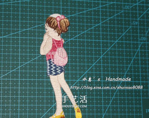 手工刺繡布藝書簽制作 可愛的小女孩書簽DIY -  rpnrmr.com