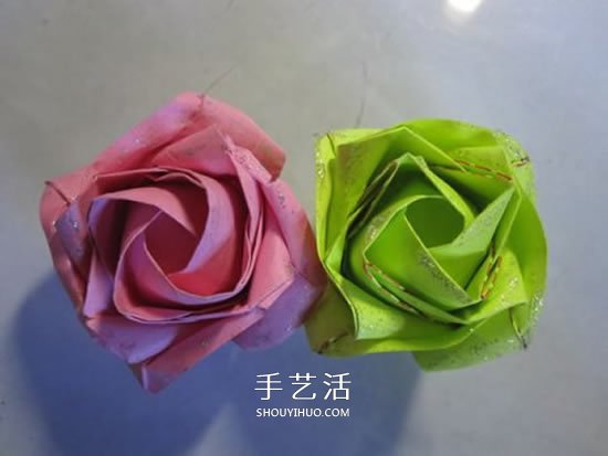 原創(chuàng)紙玫瑰花的折紙圖解 步驟過程非常詳細(xì) -  rpnrmr.com
