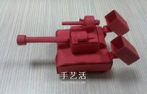 小紙盒子廢物利用 手工制作可愛的坦克模型 -  rpnrmr.com