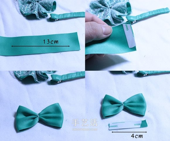 洛麗塔風(fēng)格的蕾絲蝴蝶結(jié)發(fā)卡手工制作圖解 -  rpnrmr.com