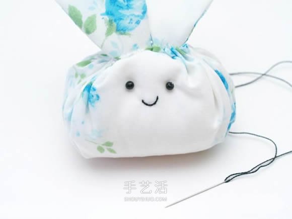 不織布手工制作可愛(ài)不倒翁兔子的方法圖解 -  rpnrmr.com