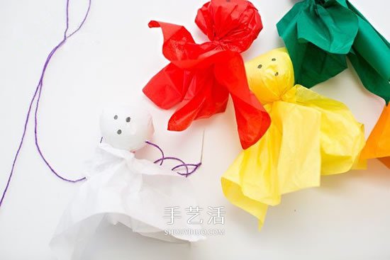 萬圣節(jié)漂亮裝飾DIY 利用彩紙制作可愛幽靈娃娃 -  rpnrmr.com