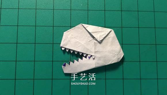 口香糖紙廢物利用 手工折紙恐龍頭圖解教程 -  rpnrmr.com