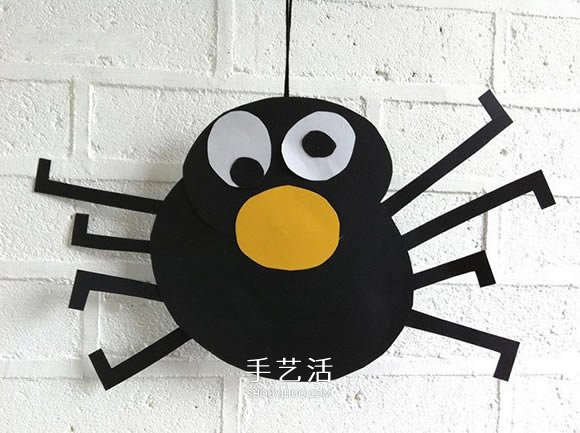 萬圣節(jié)兒童掛飾小制作 用卡紙手工制作大蜘蛛 -  rpnrmr.com
