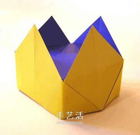 最簡單兒童皇冠的折法 手工折紙四角皇冠圖解 -  rpnrmr.com
