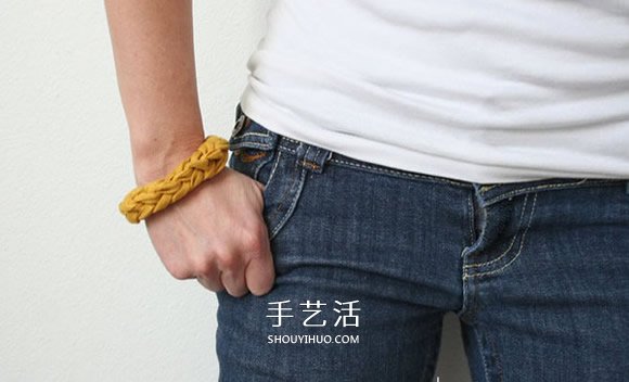 舊T恤編織手鏈的方法 粗獷風(fēng)男士手鏈DIY -  rpnrmr.com