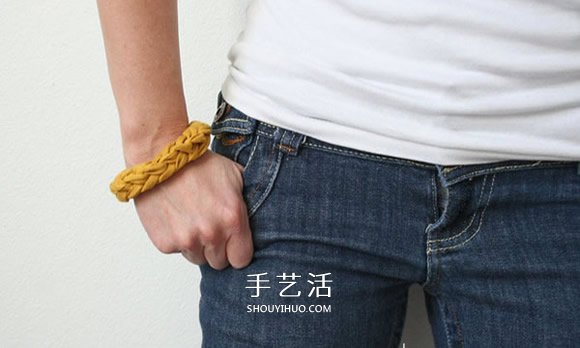 舊T恤編織手鏈的方法 粗獷風(fēng)男士手鏈DIY -  rpnrmr.com