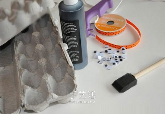 雞蛋托蝙蝠手工制作 簡單做成可愛萬圣節(jié)掛飾 -  rpnrmr.com