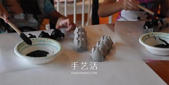 雞蛋托蝙蝠手工制作 簡單做成可愛萬圣節(jié)掛飾 -  rpnrmr.com