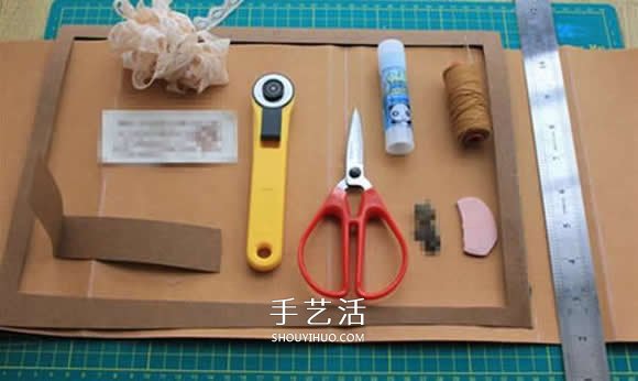 水洗牛皮紙手工制作復(fù)古拼色風(fēng)書(shū)套的教程 -  rpnrmr.com