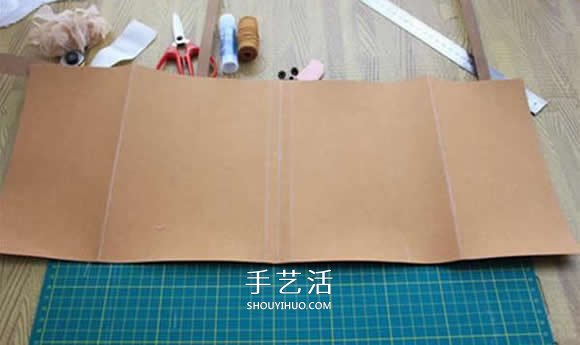 水洗牛皮紙手工制作復(fù)古拼色風(fēng)書(shū)套的教程 -  rpnrmr.com