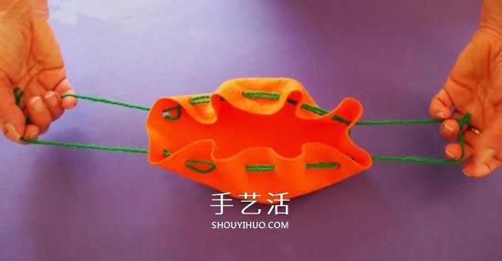 萬圣節(jié)南瓜袋制作方法 布藝南瓜糖果袋的做法 -  rpnrmr.com