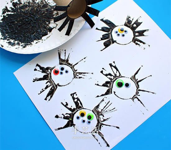 幼兒手工制作卷紙筒蜘蛛 萬圣節(jié)變異蜘蛛做法 -  rpnrmr.com