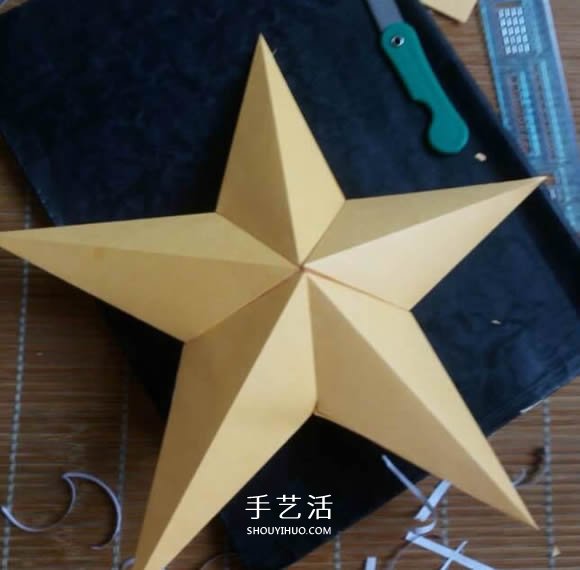 如何用卡紙做五角星 立體五角星的折法圖解 -  rpnrmr.com