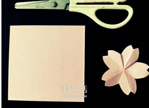 折櫻花的簡單方法圖解 先剪紙花再折疊櫻花 -  rpnrmr.com