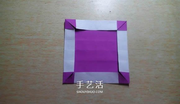怎么折紙格紋愛心圖解 雙色格子心形的折法 -  rpnrmr.com