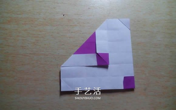 怎么折紙格紋愛心圖解 雙色格子心形的折法 -  rpnrmr.com