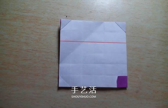 怎么折紙格紋愛心圖解 雙色格子心形的折法 -  rpnrmr.com