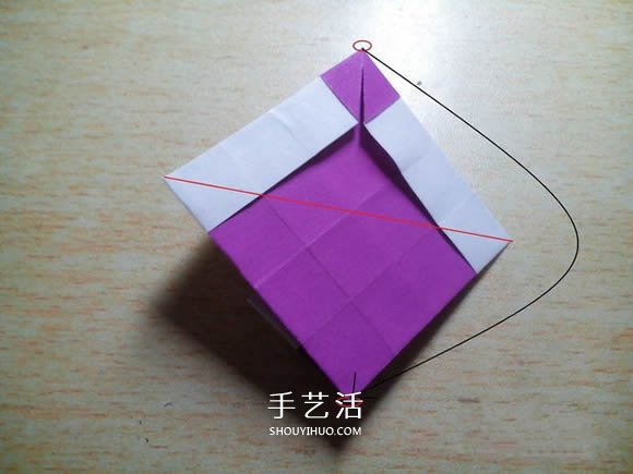 怎么折紙格紋愛心圖解 雙色格子心形的折法 -  rpnrmr.com