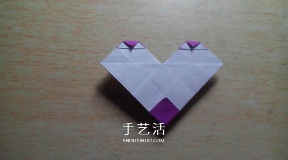 怎么折紙格紋愛心圖解 雙色格子心形的折法 -  rpnrmr.com