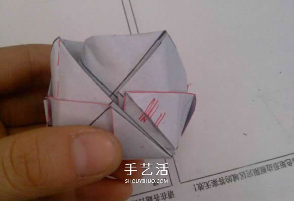 羅斯巴德玫瑰花的折法 折紙卷心福山的步驟圖 -  rpnrmr.com