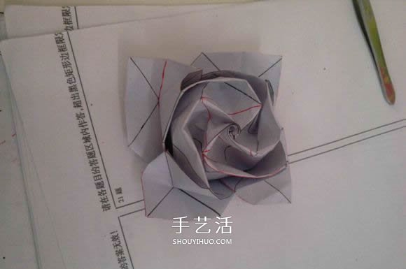 羅斯巴德玫瑰花的折法 折紙卷心福山的步驟圖 -  rpnrmr.com