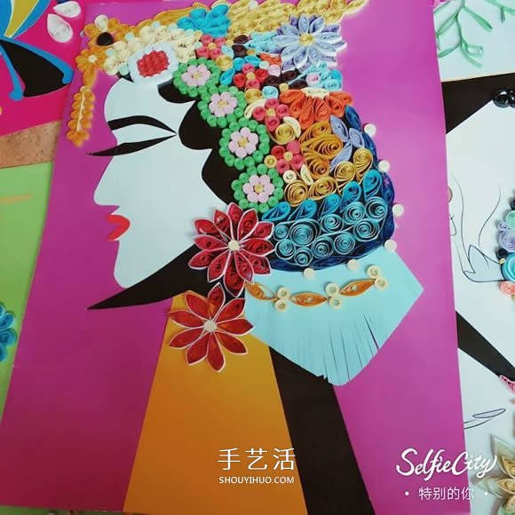 幼兒園老師作品：漂亮衍紙畫和拼豆畫欣賞 -  rpnrmr.com
