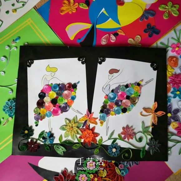 幼兒園老師作品：漂亮衍紙畫和拼豆畫欣賞 -  rpnrmr.com