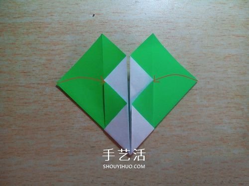 大格紋愛(ài)心的折紙方法 簡(jiǎn)單格紋心疊紙圖解 -  rpnrmr.com