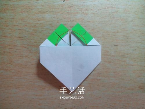 大格紋愛(ài)心的折紙方法 簡(jiǎn)單格紋心疊紙圖解 -  rpnrmr.com