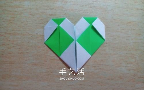 大格紋愛(ài)心的折紙方法 簡(jiǎn)單格紋心疊紙圖解 -  rpnrmr.com