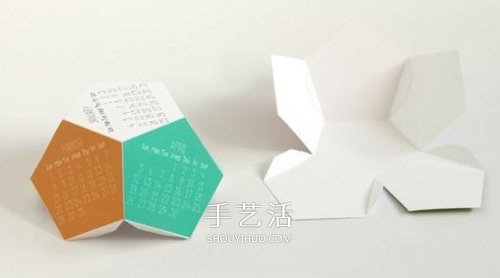 12面體日歷的制作方法 卡紙做立體日歷的教程 -  rpnrmr.com
