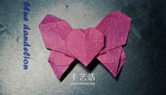 浪漫蝴蝶心的折法圖解 折紙蝴蝶愛心的步驟圖 -  rpnrmr.com