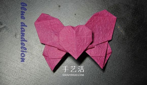 浪漫蝴蝶心的折法圖解 折紙蝴蝶愛心的步驟圖 -  rpnrmr.com