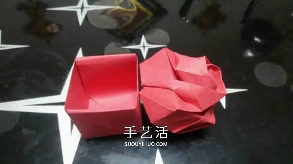 玫瑰紙盒的折法圖解 情人節(jié)玫瑰禮品盒折紙 -  rpnrmr.com