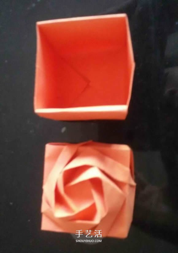 玫瑰紙盒的折法圖解 情人節(jié)玫瑰禮品盒折紙 -  rpnrmr.com