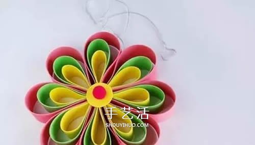 卡紙做八瓣花的方法 手工制作立體花朵掛飾 -  rpnrmr.com